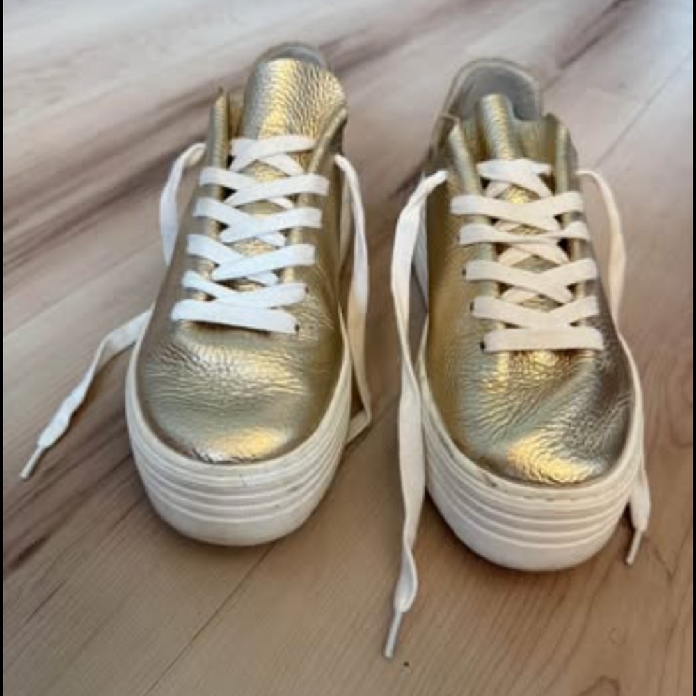 Sam Edelman Gold Metallic Women's Sneakers